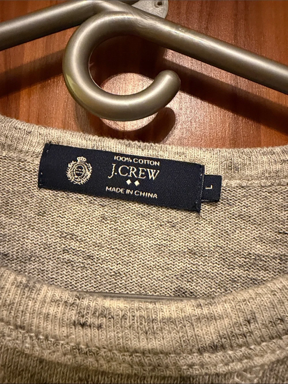 J. Crew Men’s Crewneck Sweater in Heather Gray size large